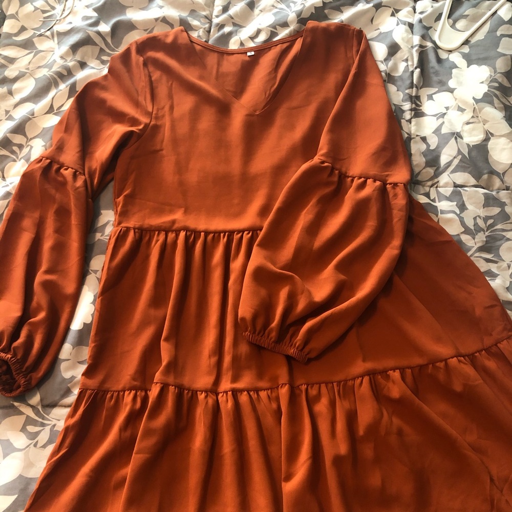 Rust orange dress